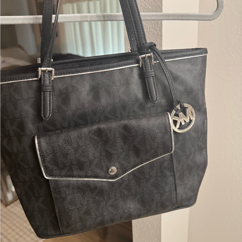 Michael Kors Charcoal Textured Bag